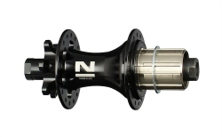 Hub rear D462SB-SL-B12-S3S-11S-CARGO, E-MTB, BOOST, polished anodized black, 36H/14G, CRMO 12x148, freehub steel Shim.11 F-type 3-pawls, w/9-speed spacer, D:45.9, 5xNBK Bearings, black side caps, with Novatec Laser N logo, without thru axle, 335G, OE