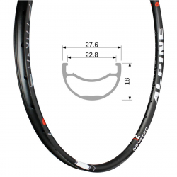 Rim Alpine 29_U2.1 Front/Rear Rim 32H with logo Alpine
 - SRV