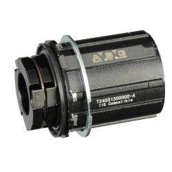 Freehub body A/A2 type (A327), Shimano 11 ABG, alloy black 3-pawls, with 9-speed spacer, w/o inner spacer 15x12x15 (180228), 2xNBK bearings for F172SB/ F162SB/ F372SB/ F472SB, OEM