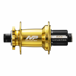 Hub rear XD602SB/A-B12-ABG, anodized gold, 32H x14G-round, alloy, 12x148, D:44.0, 4x sealed bearings, alloy freehub Shimano HG, X6-type (R660), 6-PAWLS, black side caps, NP logo, without thru axle, OEM