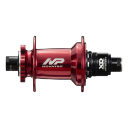 Hub rear XD602SB/A-B12-S11, anodized red, 32Hx14G-round, alloy, 12x148, D:44.1, 4x sealed bearings, alloy freehub Sram XD, X6-type (R660), 6-PAWLS, black side caps, NP logo, without thru axle, OEM