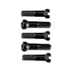 Nipples 14G, 12mm, Alloy, Black - SRV